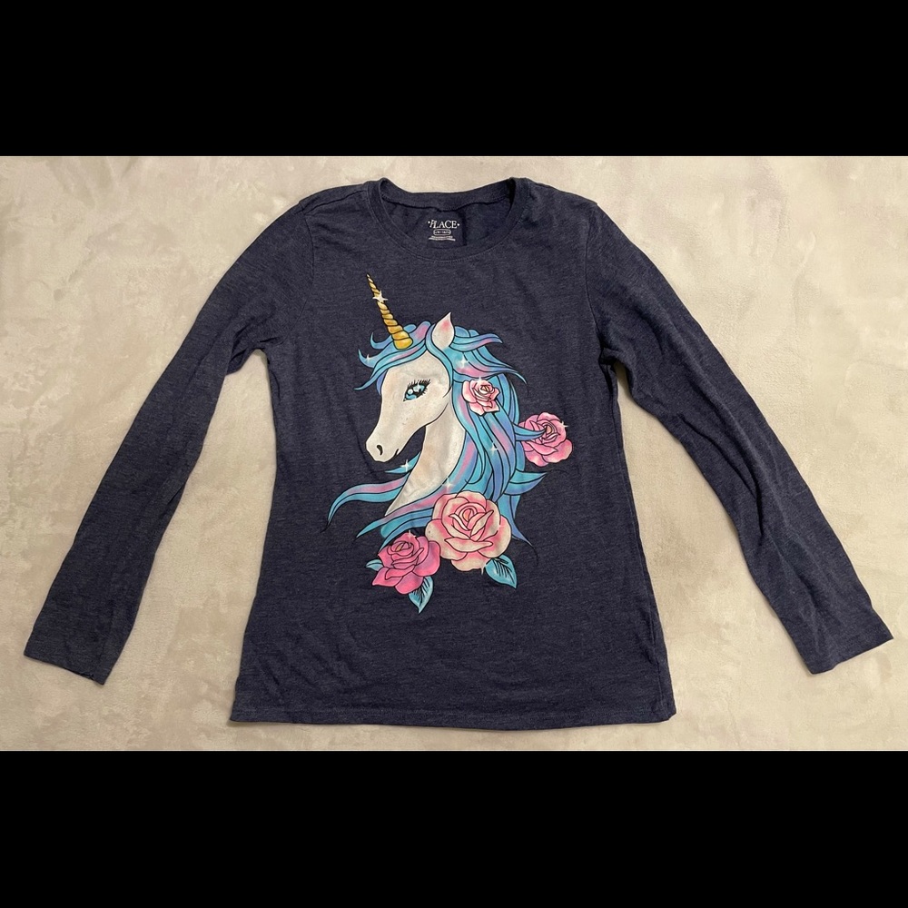 Childrens Place Large Navy long sleeve tshirt
